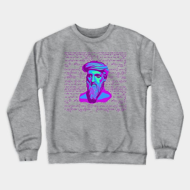 Pythagoras Portrai Crewneck Sweatshirt by Slightly Unhinged